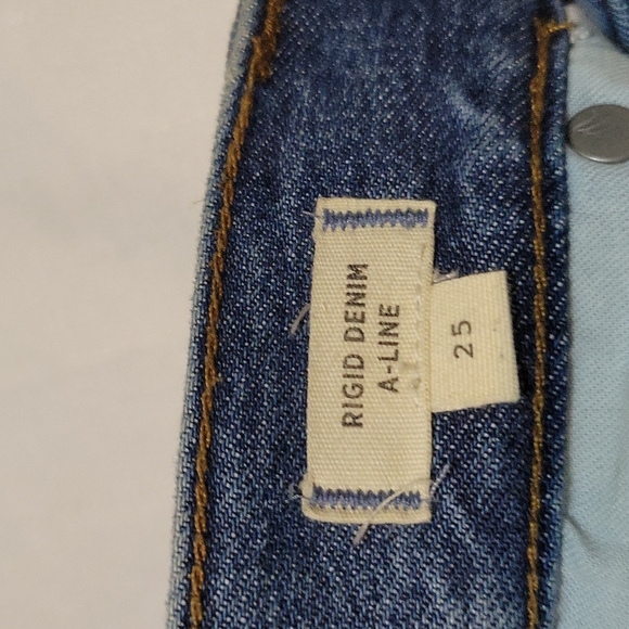 Madewell rigid denim A line skirt size 25 - Picture 6 of 7